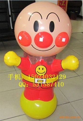 充氣小公仔類(lèi) PVC不倒翁充qg、吹氣小狗、【底部裝沙或者裝水】原始圖片2
