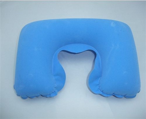 充氣枕頭類 多色U型充氣枕/枕頭/護(hù)頸枕/旅行枕/植絨充氣枕原始圖片2