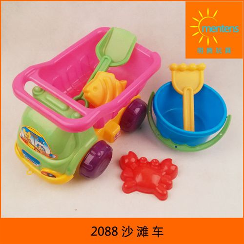 塑料玩具 夏季熱銷產品 塑料沙灘桶寶寶沙池套裝兒童沙灘玩具可混批發(fā)
