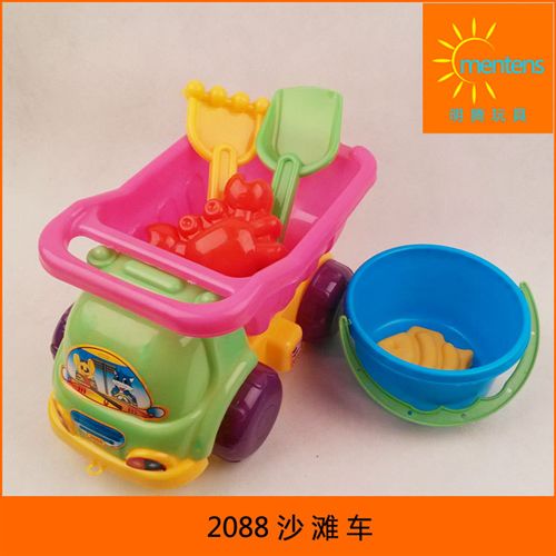 塑料玩具 夏季熱賣產(chǎn)品 塑料決明子沙灘車兒童沙灘玩具套裝可混批發(fā)原始圖片3