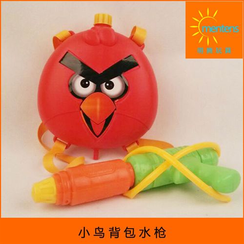 塑料玩具 夏季熱銷兒童熊出沒小鳥海綿寶寶背包高壓漂流水槍戲水玩具批發(fā)原始圖片2