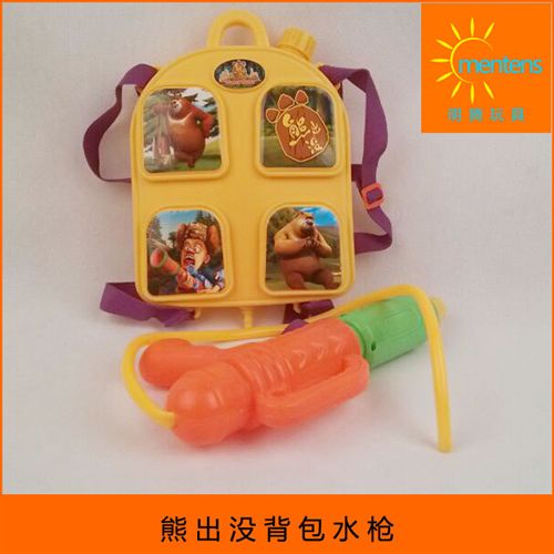 塑料玩具 夏季熱銷兒童熊出沒小鳥海綿寶寶背包高壓漂流水槍戲水玩具批發(fā)原始圖片3