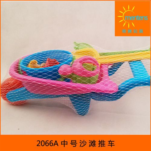 塑料玩具 夏季熱銷產(chǎn)品 塑料沙灘推車寶寶玩沙兒童沙灘玩具套裝可混批發(fā)原始圖片2