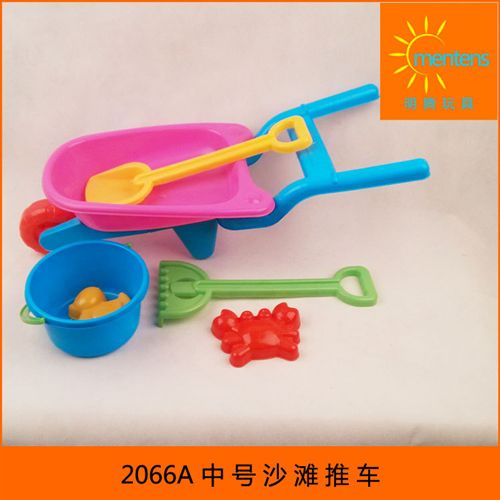 塑料玩具 夏季熱銷產(chǎn)品 塑料沙灘推車寶寶玩沙兒童沙灘玩具套裝可混批發(fā)原始圖片3