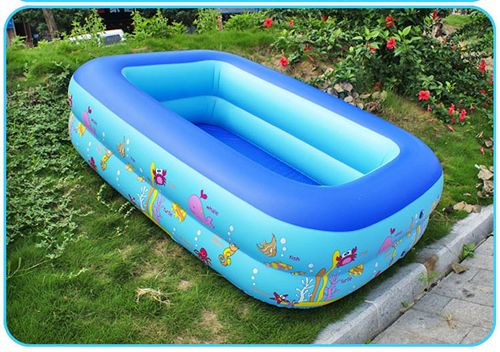 水上用品 哆漫游寶（SH-J65）二環(huán)長方加厚家庭游泳池 兒童充氣水池批發(fā)原始圖片2