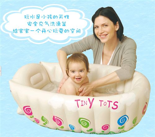 水上用品 夏季熱銷產品吉龍加厚環保嬰兒充氣洗澡盆兒童戲水浴盆可混批發原始圖片2