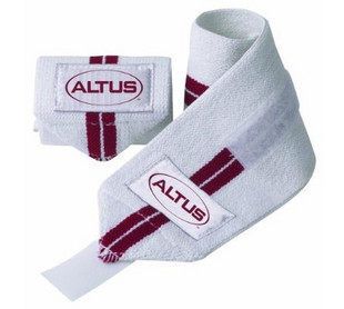 護腕 ALTUS/愛特斯紅白色條紋彈性手腕護帶健身舉重訓練羽毛球網球護腕原始圖片3