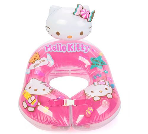 游泳圈 Hellokitty凱蒂貓新生寶寶兒童游泳救生圈幼兒腋下圈嬰兒游泳圈原始圖片2
