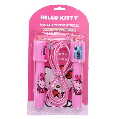 跳繩 專柜zp迪士尼Hello Kitty兒童可調(diào)長(zhǎng)短計(jì)數(shù)跳繩 粉色可愛(ài)KT貓?jiān)紙D片2