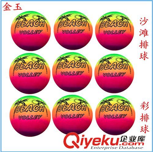 彩排球 沙灘球 廠家直銷 pvc充氣沙灘排球 兒童玩具彩色排球地?cái)偀豳u