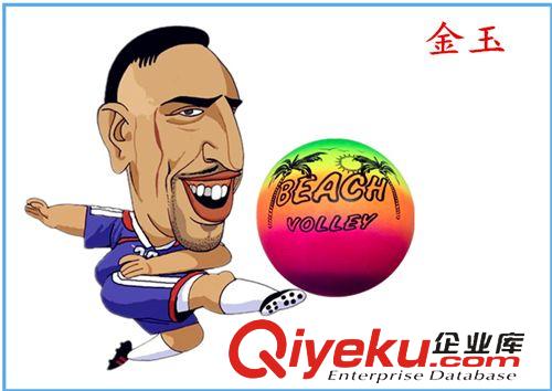 彩排球 沙灘球 廠家直銷 pvc充氣沙灘排球 兒童玩具彩色排球地?cái)偀豳u