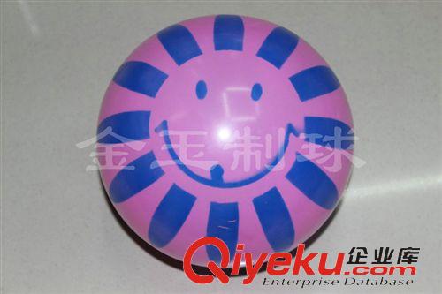 噴花球 現(xiàn)貨銷售 噴花球pvc充氣玩具球 沙灘笑臉皮跳跳球原始圖片3