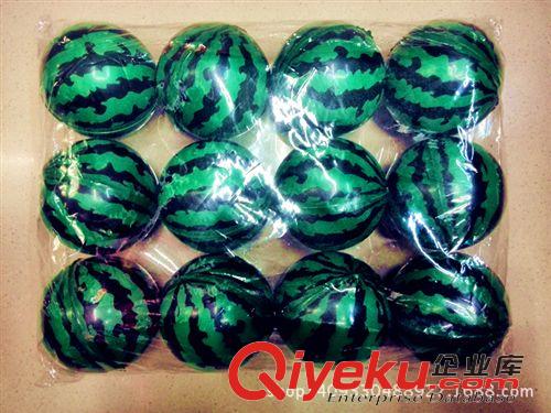PU海綿球 【廠家直銷】?jī)?yōu)質(zhì)pu球 提供加工定做各種圖案西瓜球海綿壓力球原始圖片3