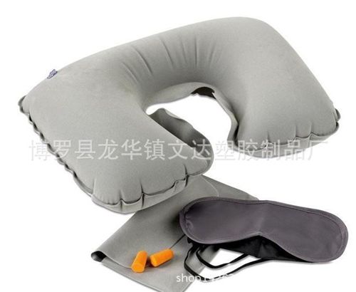 U型枕 戶外露營自動充氣枕頭 旅行家用充氣睡枕 野營睡袋枕頭 靠枕