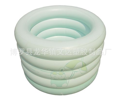 游泳池 批發(fā) 水上用品充氣玩具 圓形充氣游泳池 水晶底三環(huán)寶寶水池原始圖片3