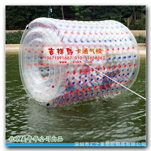 滾筒球.步行球 廠家 供應 定做 pvc充氣水上玩具  充氣滾筒(圖)原始圖片3