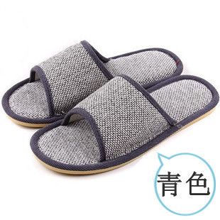 秋冬拖鞋 春秋亞麻拖鞋牛筋底防滑地板拖家居室內(nèi)拖鞋情侶夏季拖鞋居家