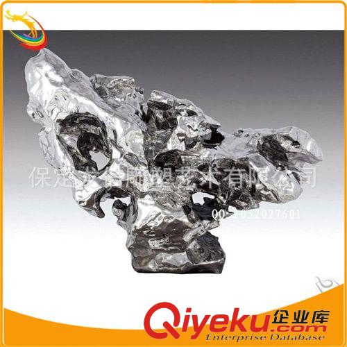 工程案例 保定廠家抽象雕塑 軟裝雕塑擺件 玻璃鋼電鍍雕塑家居酒店會所擺件