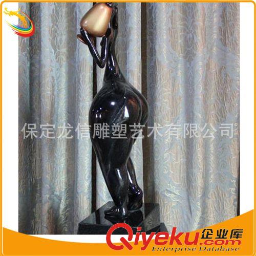 工程案例 保定廠家抽象雕塑 軟裝雕塑擺件 玻璃鋼電鍍雕塑家居酒店會所擺件原始圖片3
