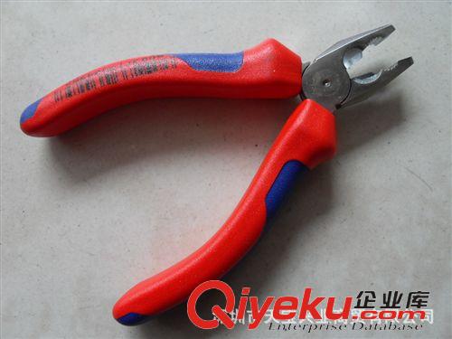 德国 KNIPEX 工具 德国KNIPEX迷你钢丝钳 4寸厚胶柄平咀钳 多用途钳子0805110老虎钳