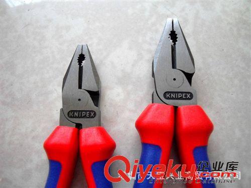 德国 KNIPEX 工具 德国KNIPEX原装进口8寸铬钒钢特厚红蓝胶柄平嘴钳0202200老虎钳子