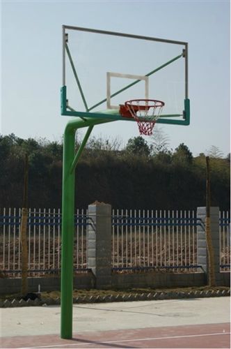 運動場館,場地 沈陽威之杰體育-籃球架系列,地埋方管籃球架,固定式單臂籃球架原始圖片2