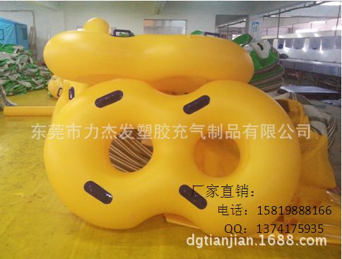 水上樂園系列 廠家直銷  雙人皮筏  雙人劃水圈  充氣皮劃  環(huán)保PVC材質(zhì)