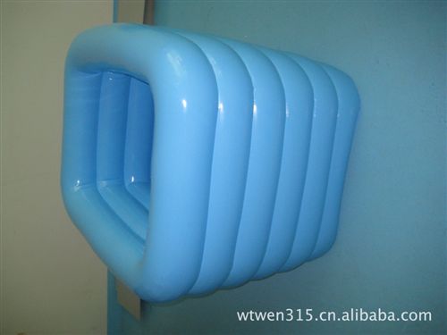 嬰兒用品 水池 脖圈 廣東廠家訂制供應(yīng)PVC充氣方形拉帶水池 兒童游泳池  方形洗澡池