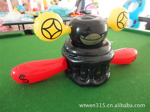 充氣帽子，頭盔 格薩批發(fā)充氣帽子 萬圣節(jié)充氣帽 黃色高帽子 充氣各款式廣告帽子