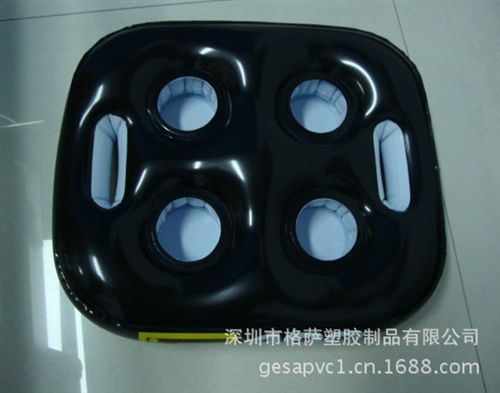 充氣冰桶，杯座，水上洞洞杯座 廠(chǎng)家[水上用品]  PVC透明圓形杯座   手掌杯座 充氣方形杯座原始圖片2