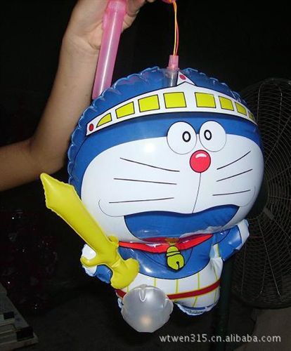 充氣音樂燈籠，充氣動物燈籠 廣東專業(yè)生產(chǎn)廠家生產(chǎn)機器貓公仔燈籠  節(jié)日充氣禮品公仔燈籠原始圖片2