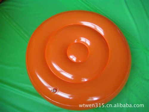 充氣墊子，凳子，坐墊 廣東專業(yè)生產(chǎn)廠家 訂制供應(yīng)橙色充氣PVC瑜珈墊 圓形坐墊原始圖片2
