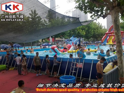 移動泳池 廠家直銷大型支架泳池移動水上樂園 兒童戲水池 充氣大滑梯組合