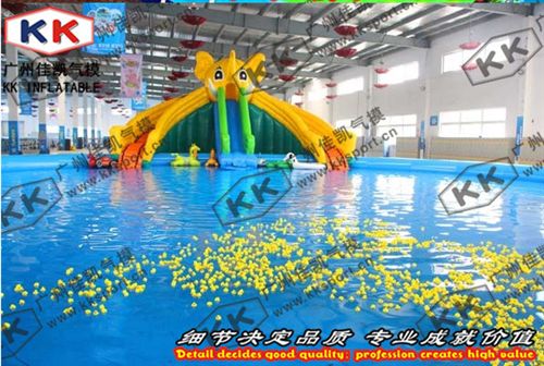 移動泳池 廠家直銷移動水上樂園 大型支架泳池 大象水滑梯 充氣水上沖關原始圖片3