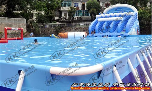 水陸大滑梯 佳凱氣模廠家定制五道滑梯組合充氣水滑梯水上樂園設備充氣水滑梯