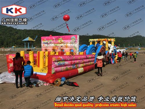 趣味/通道 佳凱廠家直銷 充氣陸地大沖關(guān) 兒童動漫樂園 沖關(guān)競技 充氣障礙原始圖片2