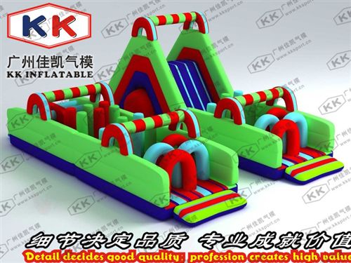 樂園/組合 廠家定制大型恐龍充氣滑梯充氣攀巖障礙蹦床組合戶外兒童大滑梯