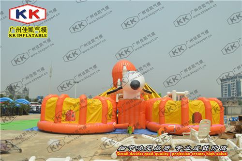 樂園/組合 佳凱氣模廠家直銷藍精靈大型充氣娛樂城商用經營充氣城堡滑梯蹦床
