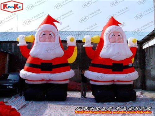 節日裝飾 廠家定做圣誕節宣傳用品圣誕老人充氣氣模廣告宣傳用品卡通仿真品原始圖片3