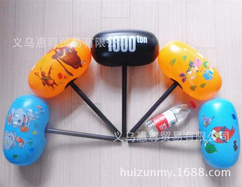 充氣錘子 充氣小號(hào)千噸錘 小號(hào)硬柄捶 多色混圖案  1000噸錘 來圖訂做原始圖片2