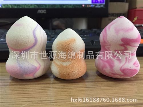 世源【化妝棉制品等】 熱銷非乳膠蛋形粉撲 乳膠立體粉撲 水滴葫蘆形 乳膠海綿粉撲