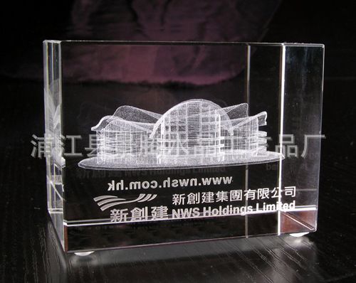 水晶商務(wù)慶典禮品 定制定做立體logo人物/樓模/船模模型3D激光內(nèi)雕水晶工藝品