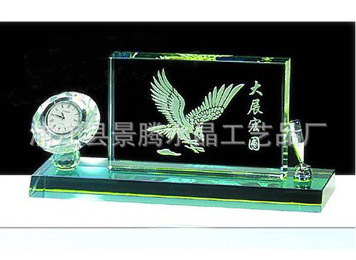 水晶商務慶典禮品 創意水晶辦公擺件定做定制 3D內雕商務宣傳水晶擺件 商務辦公擺件原始圖片3