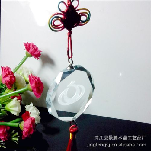 水晶汽車掛件 水晶汽車掛件 汽車內(nèi)飾水晶掛件促銷品 定制logo圖片汽車掛飾原始圖片2