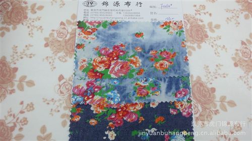 牛仔 牛仔印花布 牛仔印花服裝面料  F0063現(xiàn)貨