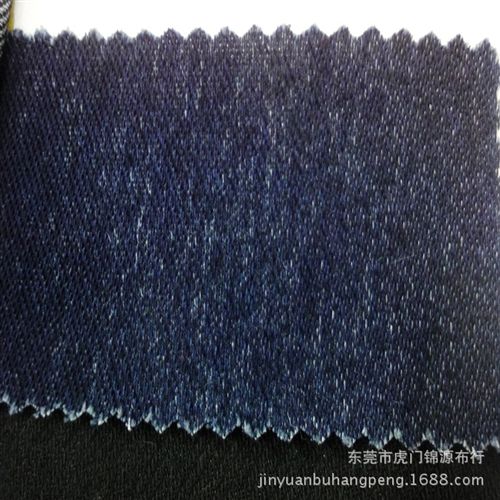 針織 加厚粗斜針織牛仔面料  冬裝褲子面料原始圖片2