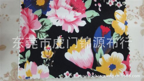 彈力印花 全棉彈力印花布 彈力印花女裝打底褲子面料 仿牛仔印花布 印花布原始圖片2