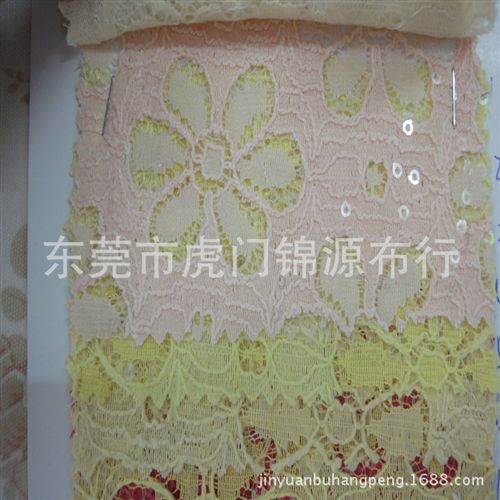 蕾絲花邊 2013年新款蕾絲花邊面料  花邊 整幅花邊面料 繡花布 珠片繡花布原始圖片2