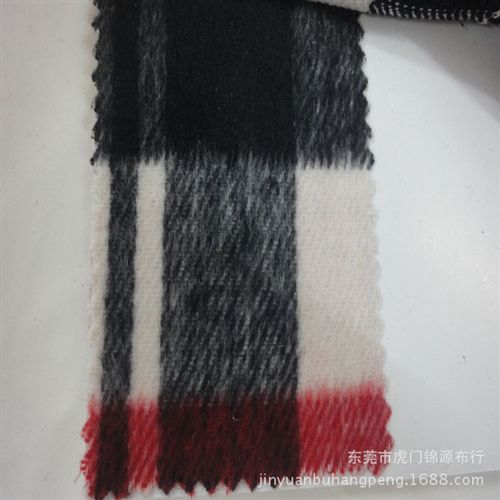 順毛格 順毛格 秋冬裝毛呢格子面料  現(xiàn)貨批發(fā)格子布原始圖片2