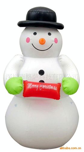 6、充氣滑雪圈、雪人 1充氣圣誕玩具，充氣雪人，充氣圣誕球，圣誕老人 吹氣雪人